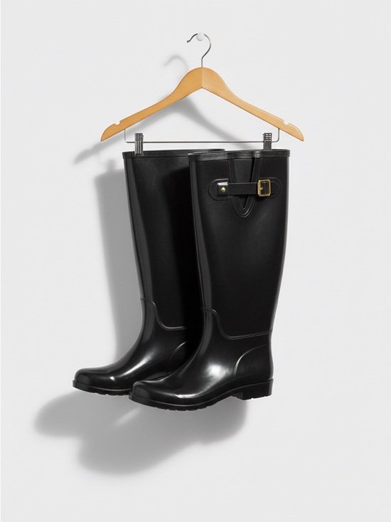 Coach Shoes - Coach Tasha Glossy Black Rain Boots Size 6